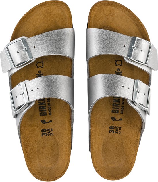 Birkenstock Arizona BS - sandale pour femme - argent - taille 38 (EU) 5 (UK)