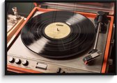 Cadre photo avec affiche - Cadre pour affiche 120x80 cm - Posters - Vintage - Tourne-disque - Disque - Musique - Décoration photo dans cadre - Décoration murale salon - Décoration murale chambre