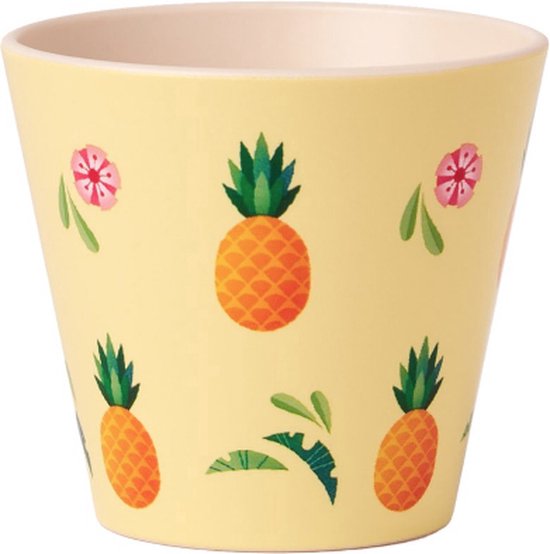 Quy Cup - Tasse de Voyage Écologique 90ml - Tasse à expresso « Ananas » avec couvercle en Siliconen Violet
