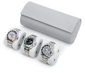 Luxury Goods By JB® Luxe Watch Roll 3 Pieces - Watch Box - Watch Etui Cuir - Watch Roll - Watch Holder Jewelry Box - Watch Storage Box Men - Blauw