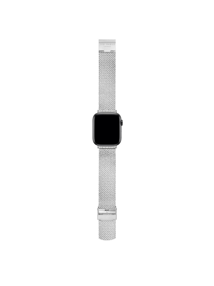Ted Baker Stainless Steel Tb Apple Watch Bands Armband: 100% Mesh BKS38S317B0
