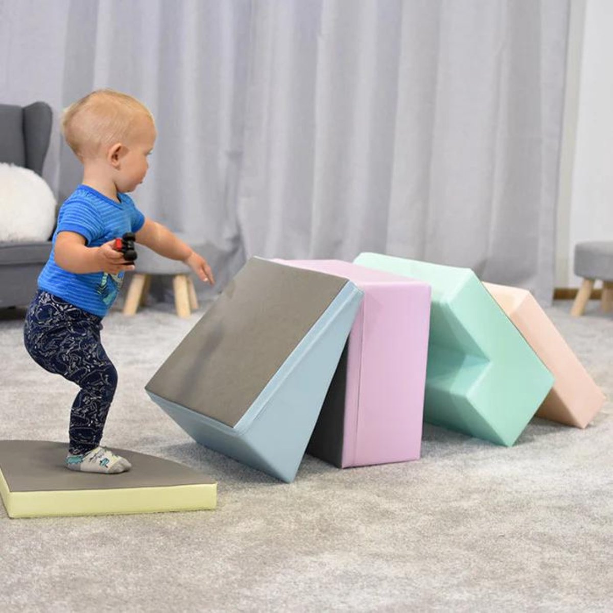 IGLU - Soft Play Foam Block Set - Corner Climber - Licht Pastel — cadeau in Spellen & Speelgoed - foto 4