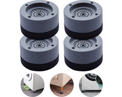 Waledano® Wasmachine Verhoger 4 Stuks – Trillingsdempers & Schokdempers | Antislip Wasmachine- en Wasdroger Dempers | Vermindert Geluid & Beschermt de Vloer