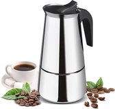 Espressomachine, inductie, mokkakan, camping, koffiekoker, espresso-apparaat, inductie voor 4-6 kopjes, Italiaanse koffiekoker, mokaespressokan en mokkakan, 200 ml