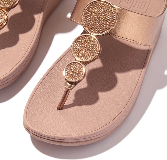FitFlop Halo Bead- Circle Metallic Toe-Post Sandales ROSE - Taille 37