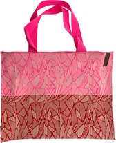LOT83 Shopper Lara - Tote bag - Boodschappentas - Handtas - Roze / Rood - 35 x 45 cm