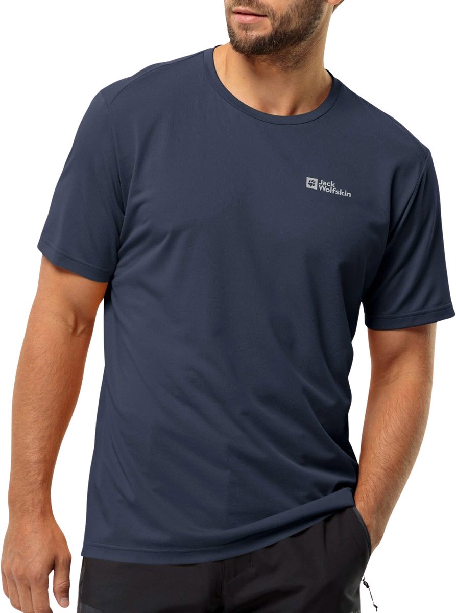 Jack Wolfskin Delgami S/S Men Outdoorshirt Heren Night Blauw