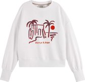 Scotch & Soda Slouchy puffed sleeved graphic sweatshirt Dames Trui - Maat S