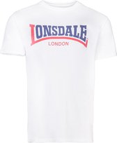 Lonsdale Classic T-Shirt Two Tone Wit - Maat: 3XL