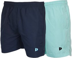 2 - Pack Donnay - Sport/Zwemshort (Toon) - Sportbroek - Heren - Navy/Aruba blue (617)