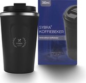 Koffiebeker zwart - 380ml - coffee mug - koffiebekers to go - thermosbeker