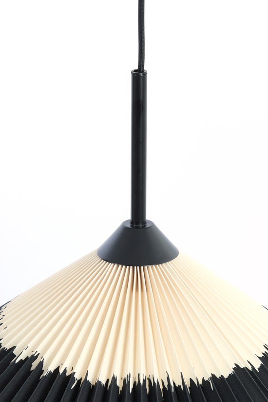 Light & Living - Hanglamp PLEATED - Ø45x17cm - Zwart