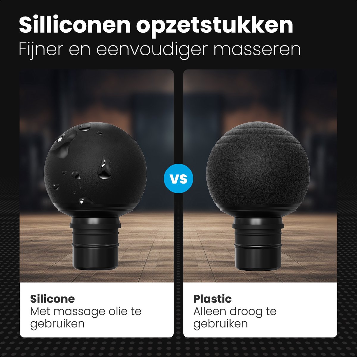 Auronic Massage Gun voor Spierherstel en Ontspanning - Incl. Koffer en 4 Opzetstukken - Professioneel Massage Pistool - Mini Massage Gun - Massage Apparaat voor Rug, Nek en Schouders - Fitness - Grijs — cadeau in Sport & Outdoor - foto 8