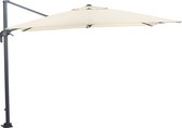 Garden Impressions Hawaii Mono parasol - 2,7x2,7m - ecru doek - inclusief 90 kg parasolvoet en parasolhoes