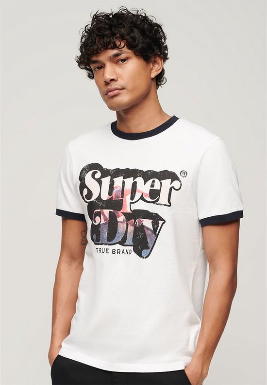 Superdry Photographic Logo T-shirt Met Korte Mouwen Wit 3XL Man