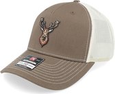 Hatstore- Deer Logo 112fp Split Choco Chip/Birch Trucker - Hunter Cap