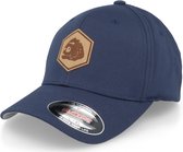 Hatstore- Piranha Skull Hex Patch Navy Flexfit - Skillfish Cap