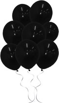 LUQ - Luxe Zwarte Helium Ballonnen - 100 stuks - Verjaardag Versiering - Decoratie - Feest Latex Ballon Zwart - Bruiloft