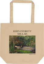 John Everett Millais 'Ophelia' ("Ophelia") Beroemde Schilderij Tote Bag | 100% Katoenen Tas | Kunst Tote Bag | Naturel