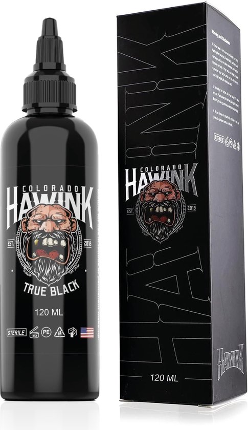 Tattoo Inkt Zwart – Inkt Black - Tattoo inkt - Tattoo Set - Tatoeage Kit – Tattoo Machines - Tattoo Naalden - 120ML - Liner – Shader