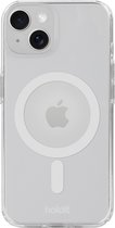 Holdit siliconen hoesje de téléphone magnétique adaptée pour iPhone 15 / iPhone 14 / iPhone 13 - Coque spécialement conçue pour les accessoires magnétiques - Coque arrière transparente (transparent/blanc)