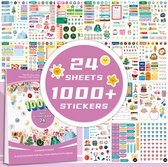 Stickerboek met 1000 stickers - 24 vellen stickers voor kinderen en volwassenen - Stickerboek voor dagplanner, agenda , notities en dagboek - 24 sheets sticker book voor daily planner - Voor jongens & meisjes