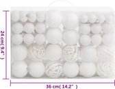 vidaXL - 111-delige - Kerstballenset - polystyreen - wit