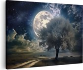 Artaza Peinture sur toile Pleine Lune sur un arbre - 30 x 20 - Klein - Photo sur toile - Impression sur toile