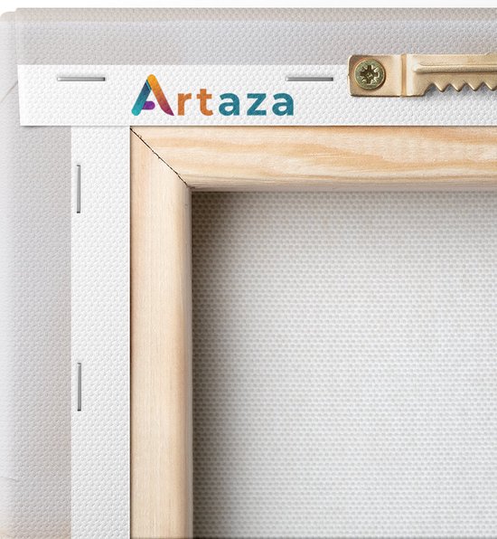 Artaza Peinture sur Toile Trois Fleurs Witte sur Fond Beige - 120x60 - Groot - Photo sur Toile - Impression sur Toile