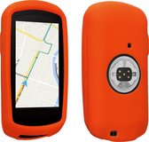kwmobile hoes geschikt voor Garmin Edge 1040 / 1040 Solar - Siliconen beschermhoes voor fietsnavigatie - zomers oranje