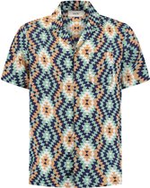 Shiwi - Shiwi Overhemd Mayan Geo Groen - Heren - Maat XL - Regular-fit