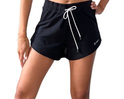 Sport short dames - Korte broek dames - Shorts - Broeken - Zomerbroeken - Sweatpants - zwart - S