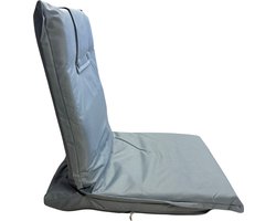 Robuuste XL Backjack Meditatiestoel Inklapbaar – Oxfordstof - Grijs - Afmeting: 45x45 cm, hoogte 56 cm