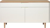 Dressoir Naturel/Wit - Eikenhout - 140cm - Kast Amalfi - Giga Living