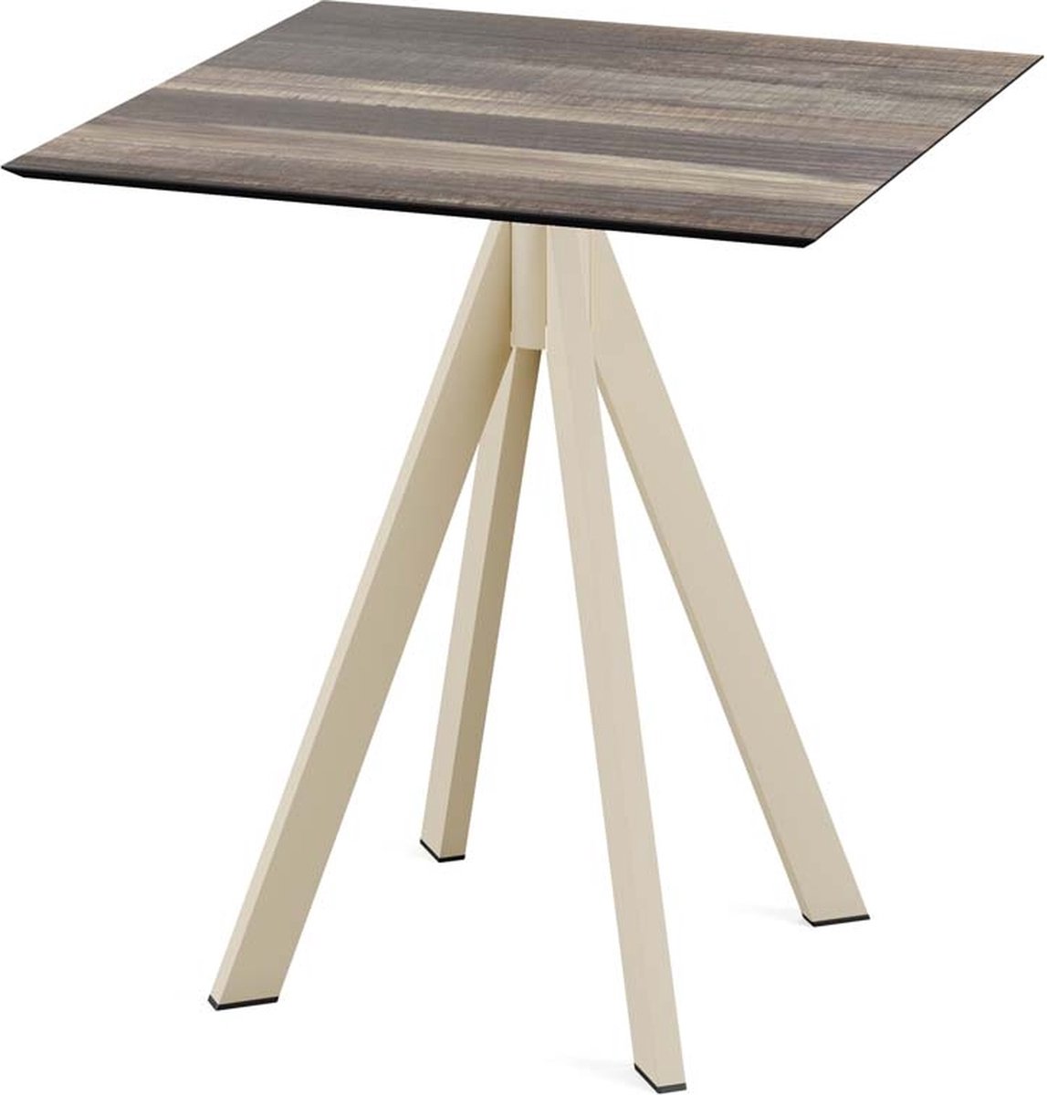 Infinity Terrastafel Zand Frame + Tropical Wood HPL 70x70 cm - Essentials 120031277