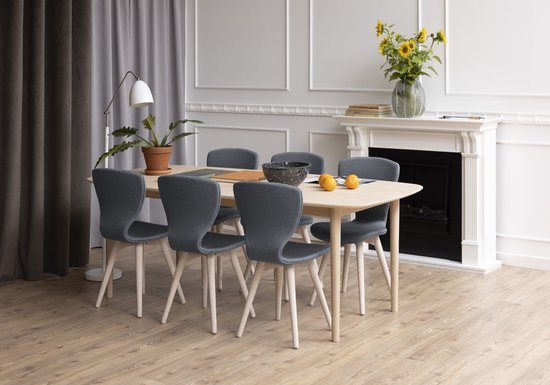 Table de salle à manger ovale Aslan 210x100 - chêne - Actona - Tables à manger en oval danois - Brun - Bois|Placage - Tables à manger en oval danois