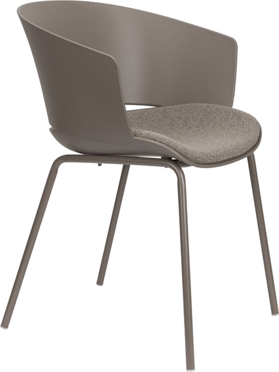 Eetkamerstoel Grijs - Zithoogte 48,5cm - 54,5x59x80,5cm - Jessica - Giga Meubel