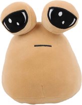 Happy Trendz® Pou - Kawaii knuffel - alien knuffel - 22cm - sad - zielig - pluche - Kawaii Knuffel - Zielig Knuffel - Pou - Light Bruin - Alien Poo Knuffel - My Pet Alien Pou - Premium Quality