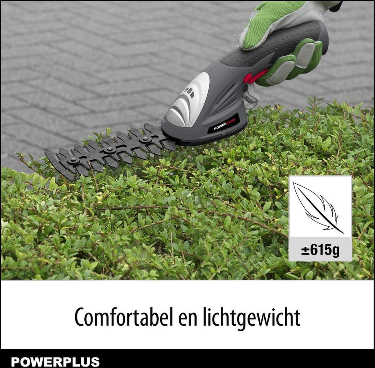 Powerplus Accu-gras- en haagschaar POWXG2033 - 7.2 V accu-heggenschaar