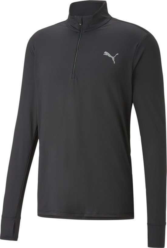 Foto: Puma run favorite 1 4 zip m heren sportshirt puma black maat l