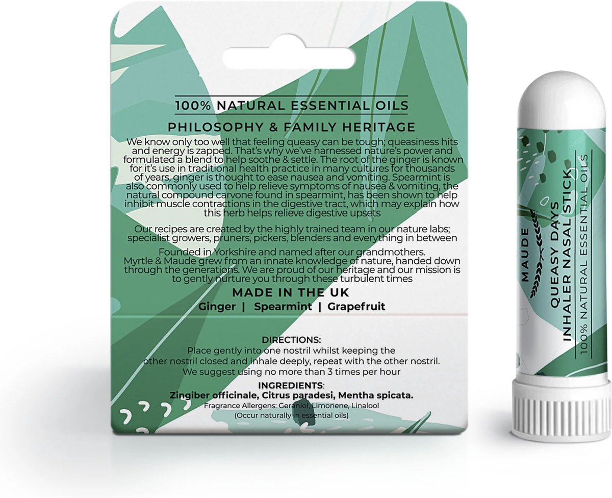 Myrtle & Maude - Aromatherapie-stick tegen ochtendmisselijkheid
