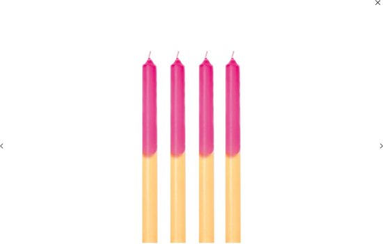 HV DipDye Candles - Roze/Geel - Set van 4 - 25.8 x 9.5 x 2.5 cm