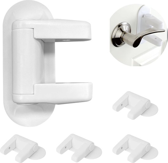 Sécurité Meuble Bébé 4 Pièces Serrures à Levier De Porte Pour Enfants Et Pet Proof - Serrure Protection Meuble Bébé