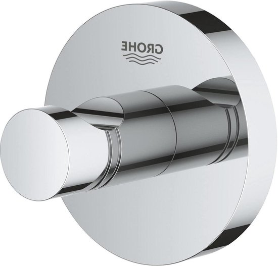 Start QuickFix Robe haak (metaal verborgen bevestiging inclusief schroeven en pluggen extra eenvoudig aan te brengen snellijm) maat 45 mm chroom 41173000 Towel Hooks