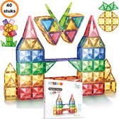 Lardic - Magnetic Tiles - Magnetisch Speelgoed – 40 stuks - Constructie speelgoed - Magnetische tegels - Montessori speelgoed - Bouwstenen