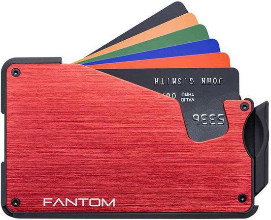 Fantom Wallet - Fantom S - regular (zonder coinholder & accessoires) - 6-10cc slimwallet - unisex - rood