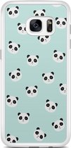 Casimoda® hoesje - Geschikt voor Samsung Galaxy S7 Edge - Panda's - Zwart TPU Backcover - Panda - Multi