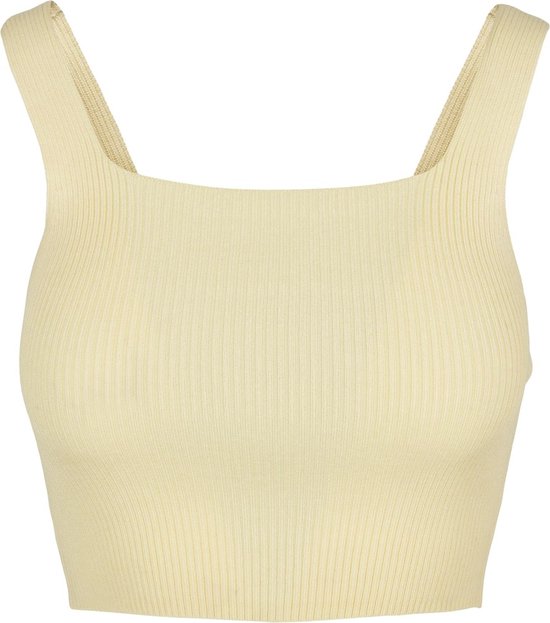 Urban Classics Crop top -3XL- Tricot Jaune