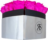 Flowerbox Longlife Rihanna choco - Ruim assortiment aan Luxe & Handgemaakte cadeaus - Verras op een speciale manier - 2 jaar houdbare rozen!