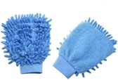 Gant de lavage de voiture en microfibre Knaak , lavage de voiture, 2 pièces, Blauw